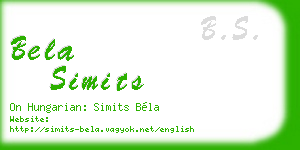 bela simits business card